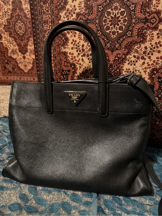 Prada Handbags - Prada Black Leather Crossbody